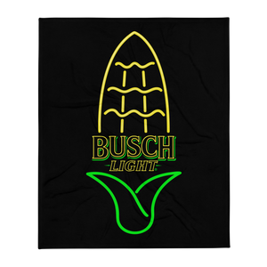 Busch Light Neon Corn Throw Blanket