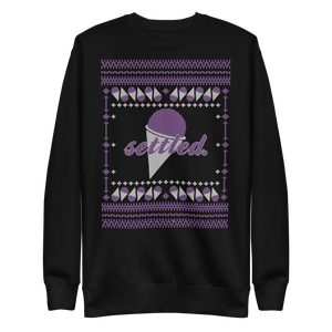 "Settled" Grape Snow Cone Ugly Christmas Sweater