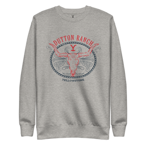 Yellowstone Dutton Ranch Steer Skull Crewneck Sweatshirt
