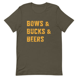 bows and bucks and beers t shirt