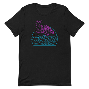 Natural Light Neon Flamingo Sign T-Shirt