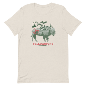 Yellowstone Dutton Ranch Bison Landscape T-Shirt