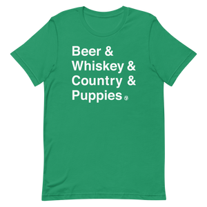 Beer & Whiskey & Country & Puppies St. Pat's T-Shirt