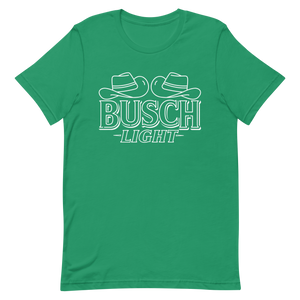 Busch Light Cowboy Hats Neon Sign St. Patrick's Day T-Shirt