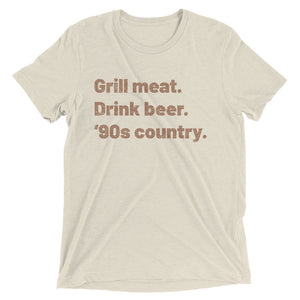 Grill Meat Drink Beer '90s Country T-Shirt