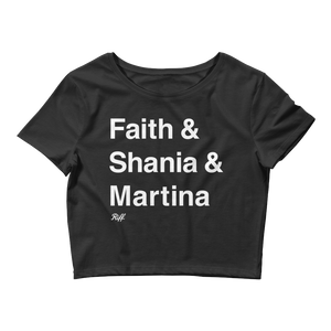Faith & Shania & Martina Crop Top Tee