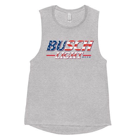 Busch Light '90s USA Logo Women's Cap Sleeve Tank Top