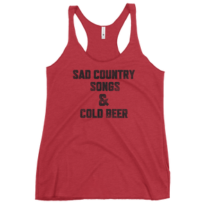 Sad Country Songs & Cold Beer Women's Tank Top