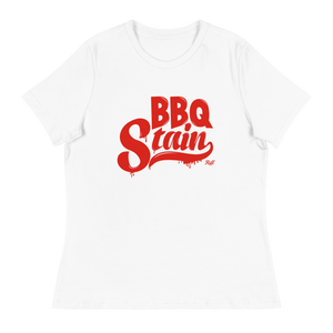 BBQ Stain On A White Women's T-Shirt